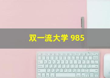 双一流大学 985